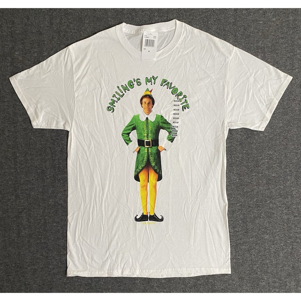 Elf Will Ferrell Christmas Movie Graphic Print  Short Sleeve T-Shirt Size M